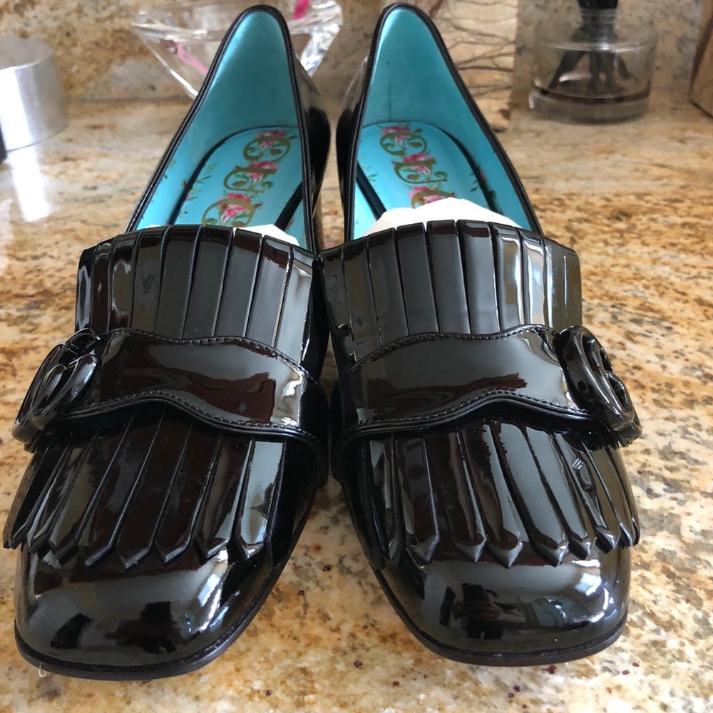 Gucci Marmont BLK Patent Leather Pump SZ 37.5